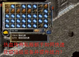 热血传奇私服新手如何快速获取顶级装备并提升战力? 热血传奇私服新手如何快速获取顶级装备并提升战力?